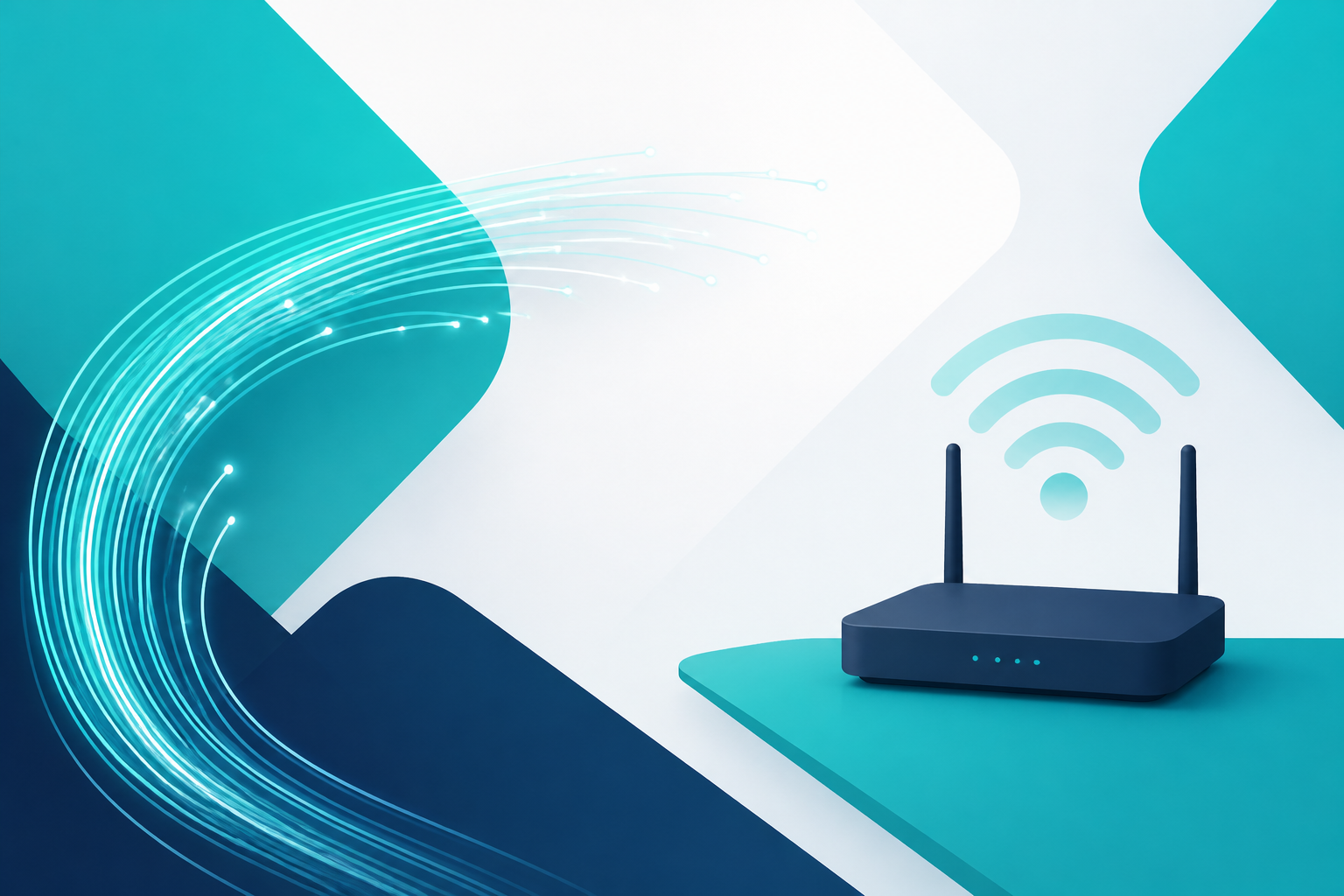 Business broadband and fibre illustration