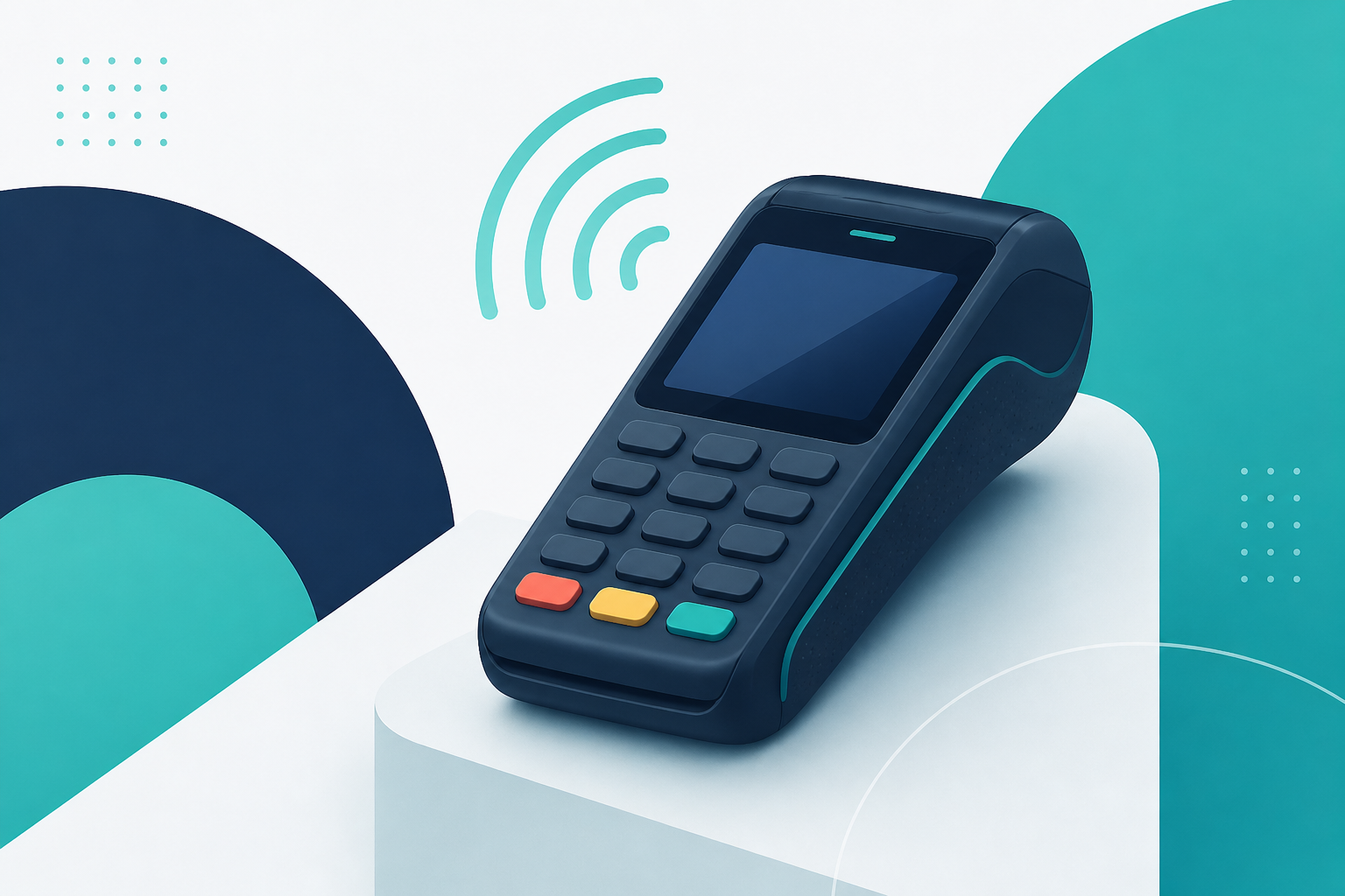 Card machine and payments illustration