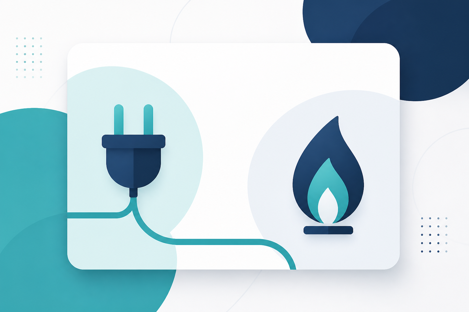 Business electric and gas illustration